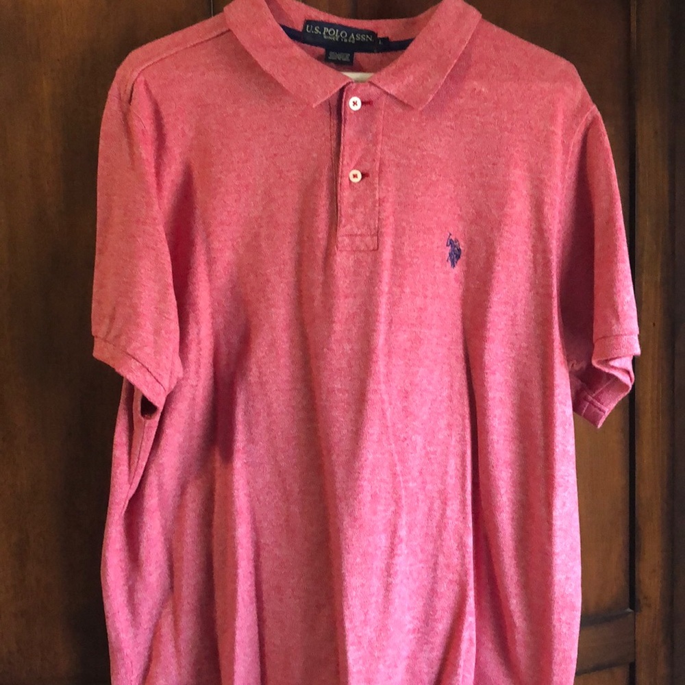 U.S Polo shirt red and navy